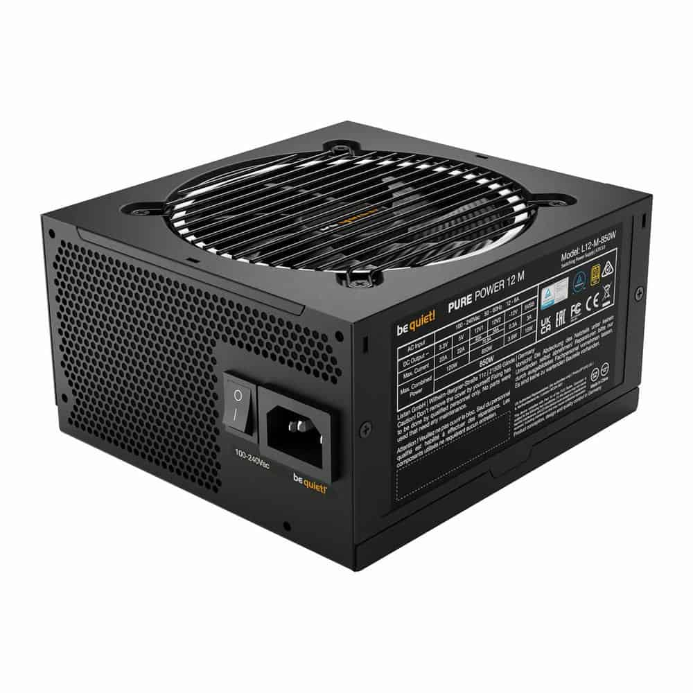 (image for) be quiet! Pure Power 12 M 850 Watt PCIe 5.0 80+ Gold Fully Modular PSU/Power Supply ATX 3.0